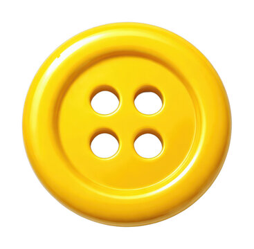 PNG Bright yellow round button design.