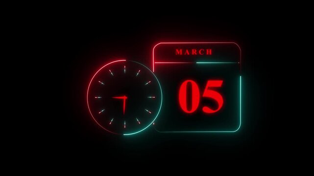 Digital timer showing countdown to 05 with analog clock