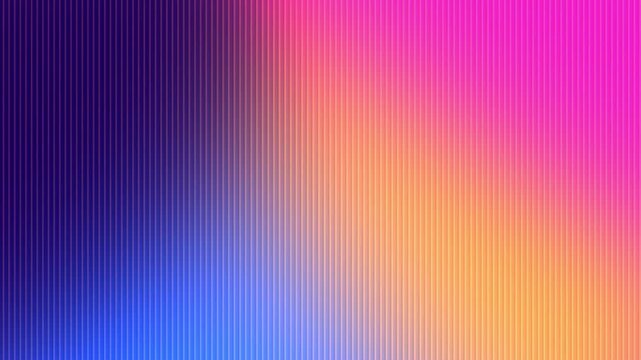 Abstract fluted glass texture with vibrant blur gradient&nbsp;colors moving smoothly, creating an elegant ribbed vertical lines backdrop, seamless loop animation