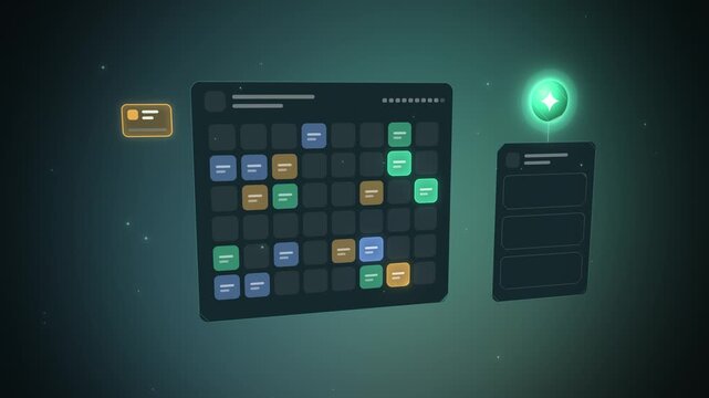 AI agent memory vault with knowledge cards and glowing recall threads