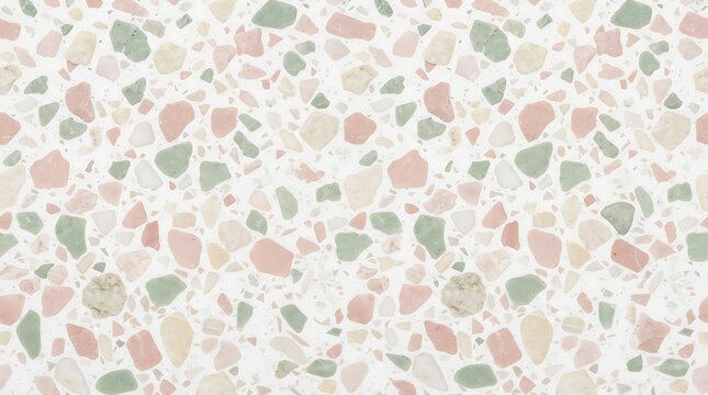 Close up of a delicate lace knit texture in pastel green and pink tones