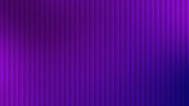 Purple and violet vertical background, abstract linear slat panels motion loop for creative technology presentation and studio backdrop