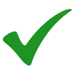 Green check mark element, isolated tick symbols, checklist signs, and an approval badge. Flat and modern checkmark design, stock vector illustration icon. © Jaffar