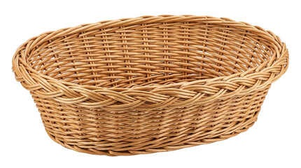 Obraz premium Handcrafted woven willow basket with intricate braided design