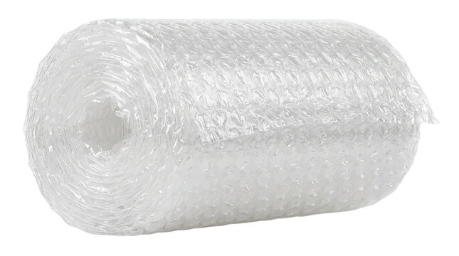 Large roll of clear bubble wrap for packaging protection