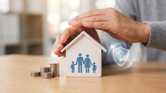 A financial advisor builds family financial protection through insurance planning, household savings, income security, emergency funds, asset protection, and long-term financial stability.