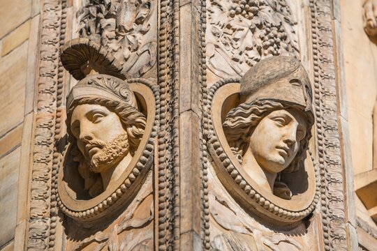 Relief picture at the Triumphtor, historical Winzerberg, Potsdam, Brandenburg, Germany