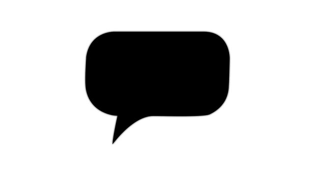 Online bubble chat messages Green Screen chroma key, pop up chat box, Text box, 3d Animation Speech Bubble Alpha channel. message box cartoon animated icon. Motion graphics of message concept