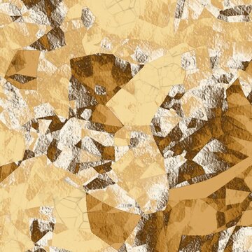 Texture de papier d'aluminium froiss&eacute; dor&eacute; en boucle sans couture