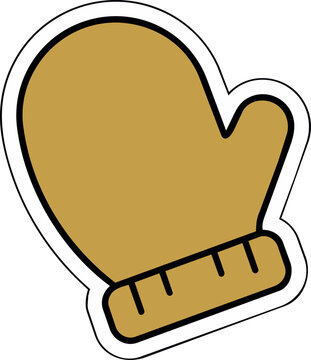 Simple Winter Mitten Gift Tag for Christmas Season
