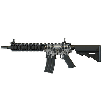 assault rifle isolated on white