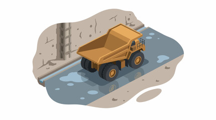 Heavy Duty Mining Dump Truck Illustration Vector. © Islah