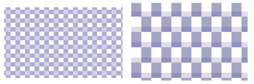blue gingham or vichy pattern set. Autumn or Thanksgiving day textile print for tabletop, picnic blanket, basket napkin, shirt or handkerchief. Cotton, linen or flannel design. vector design eps10