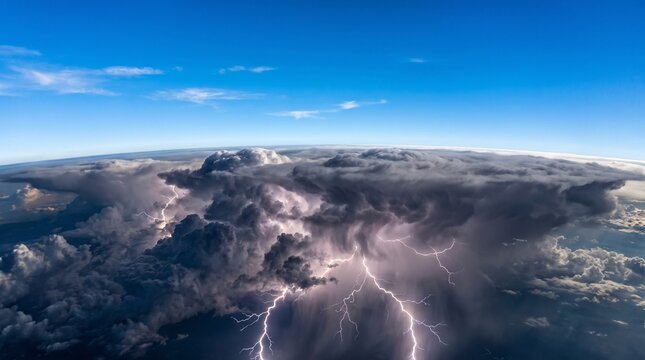 Storm clouds from above