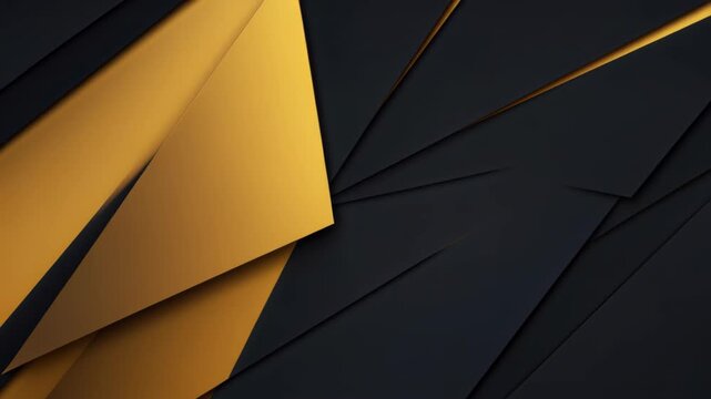 Abstract Geometric Gold and Black: A striking abstract background featuring sharp geometric shapes in luxurious gold and deep black, creating a modern and sophisticated aesthetic.