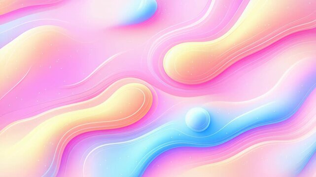 Abstract Pastel Fluid Shapes: A vibrant and fluid abstract background featuring swirling shapes in pastel hues of pink, blue, and yellow, creating a dreamy and organic visual experience.