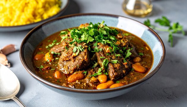 Iranian Ghormeh Sabzi Herb and Beef Stew