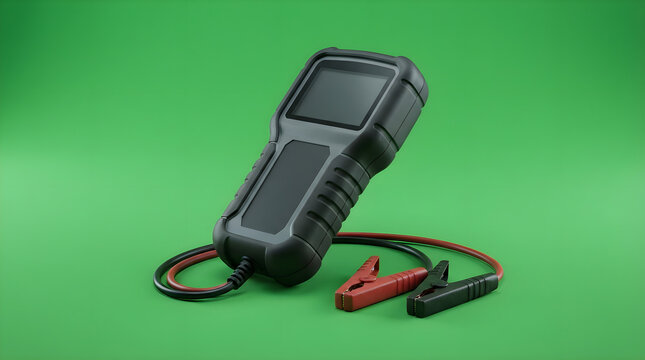 Handheld automotive battery tester manufacturing equipment in studio