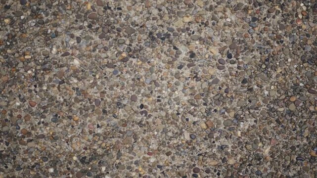 Concrete Rocky Pebble Texture on Sidewalk