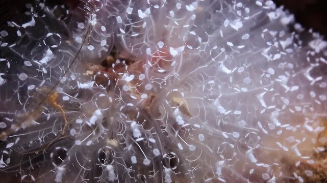 Light Bulb Sea Squirt Colony Pulsating Underwater Macro