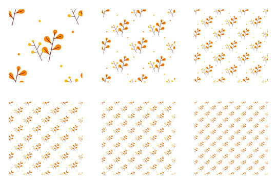 Repeated Botanical Motifs Create Warm Decorative Patterns