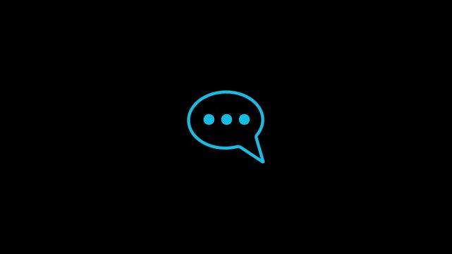 White text message bubble popping up on screen with newsletter notification and digital correspondence concept.