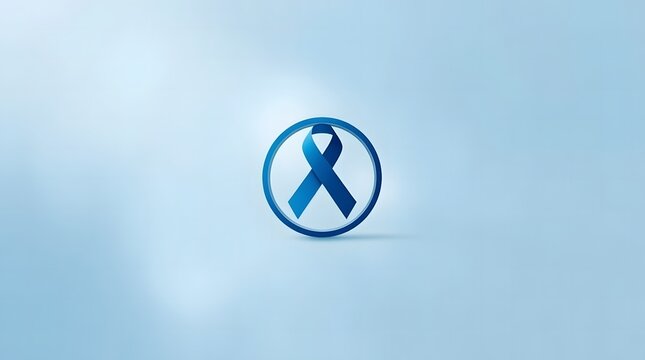 Clean Composition of Blue Awareness Circle