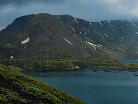 Summer landscape at landmannalaugar, Iceland.