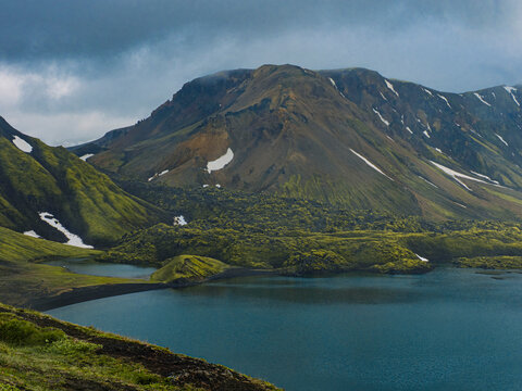 Summer landscape at landmannalaugar, Iceland.