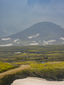 Summer landscape at landmannalaugar, Iceland.