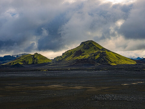 Summer landscape at landmannalaugar, Iceland.
