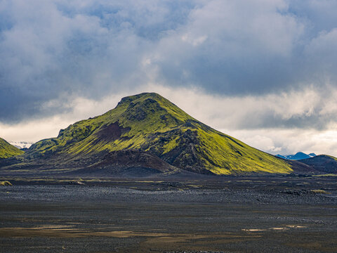 Summer landscape at landmannalaugar, Iceland.