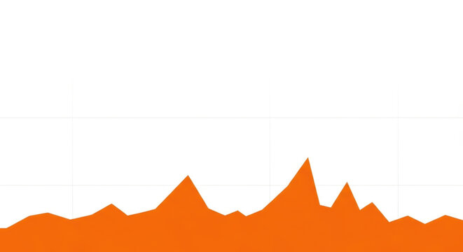 Orange Area Chart Financial Analysis Data Visualization Stock Market Trend Business Performance Report Economic Indicator Statistics Overview