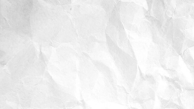 White crumpled paper texture background. Stop motion animation. Background animation of white crumpled paper. Stop-motion, White paper texture background doodle animation,