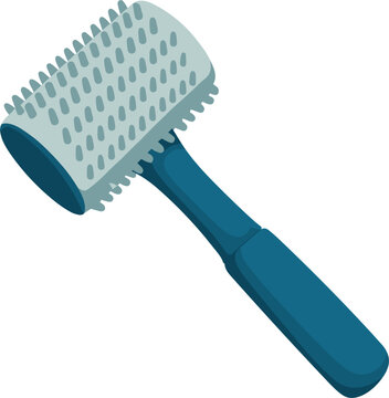 Meat tenderizer mallet kitchen hammer tool flat vector illustration, cooking utensil chef equipment graphic element