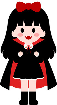 ute Halloween Vampire Character Illustration