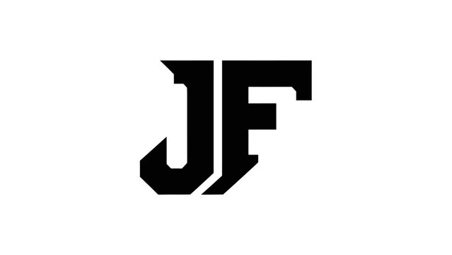 Minimalist Letter JF Monogram Logo Design