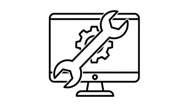 Computer Repair and Technical Support Icon
