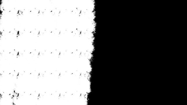 Grungy white vertical paint wipe transition revealing dark background with rough textured edge.