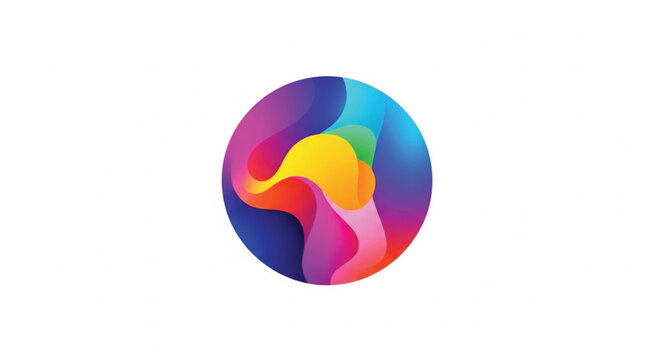 Colorful abstract sphere with vibrant gradient segments.