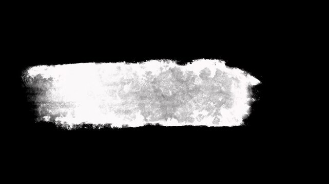 Horizontal rough brush stroke overlay effect with textured white paint on black background.