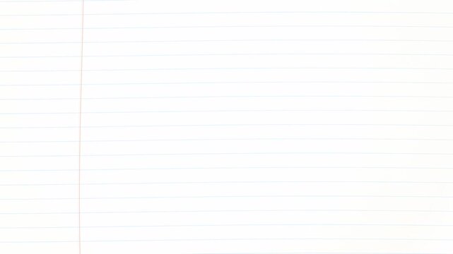 Abstract lined notebook paper background animation