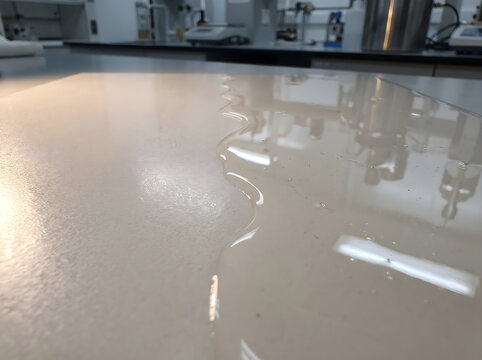 Professional manufacturing process of ada signage in a modern laboratory setting with liquid resin coating