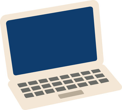 Laptop computer personal notebook work device technology business concept vector illustration