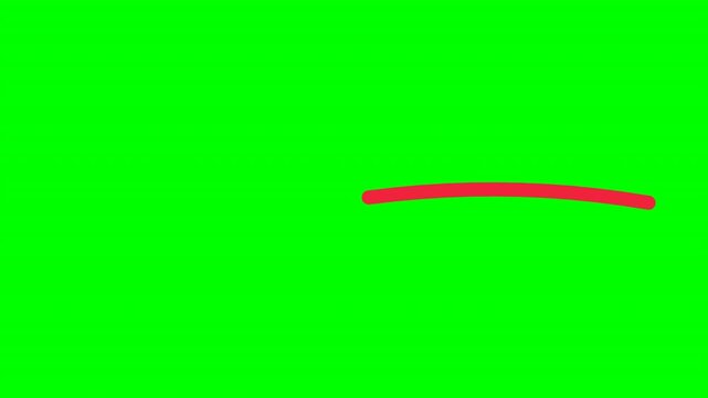 Underline Red Rtl Green Screen Animation