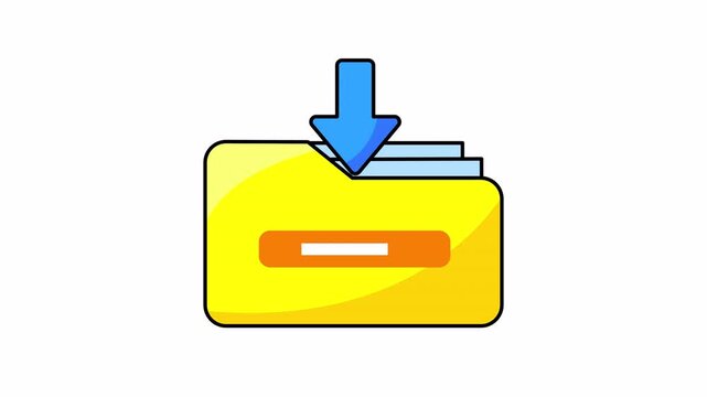 Download Report Animation on Transparent Alpha Channel Background