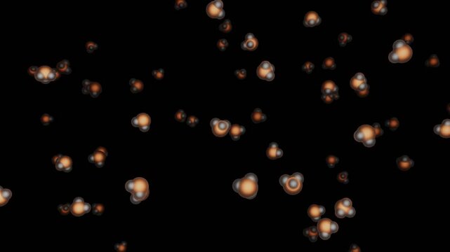 Brownian Motion of  PH3 Phosphine  Molecules in a Gas Mixture with Black Background