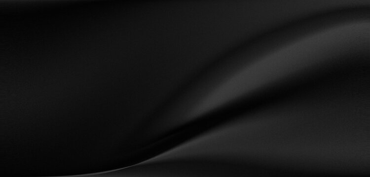 Abstract Black Luxury Background with Smooth Curved Waves and Subtle Monochrome Shadows. suitable as a background for text, logos, presentation titles, business, technology, premium branding, or other
