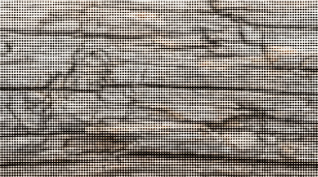 Grid of small square pixels forming an abstract textured pattern with structure monochrome background technical electronic geometric computer