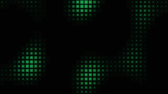 Abstract green digital dot pattern motion background